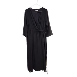 Love Sadie Women's Tie Waist Faux Wrap Dress - L